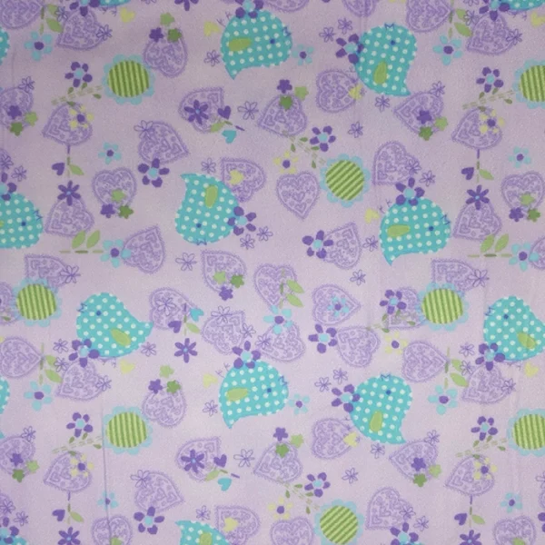 Purple Birds - Flónel