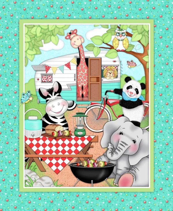 Bazooples Campout Wall Panel - 36"