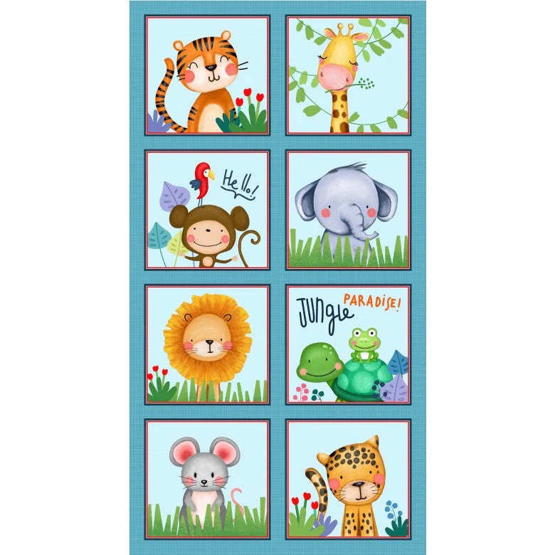 Jungle animal panel - 24"