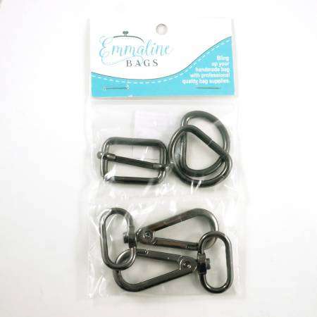 Emmaline Bags: Aspen Crossbody Bag Hardware Kit-Gunmetal