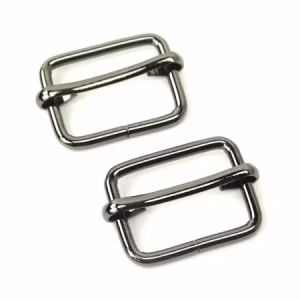 Two Slider Buckles 1" Gunmetal