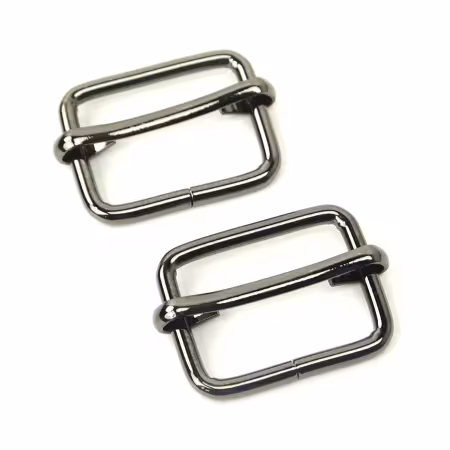 Two Slider Buckles 1" Gunmetal