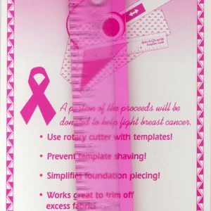 RULER ADD A QUARTER 1IN X 6IN PNK