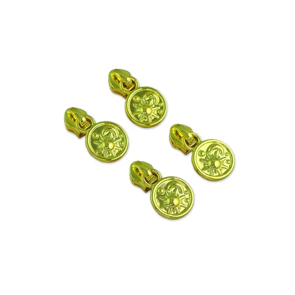 FOUR COSMIC SKY ZIPPER PULLS GOLD